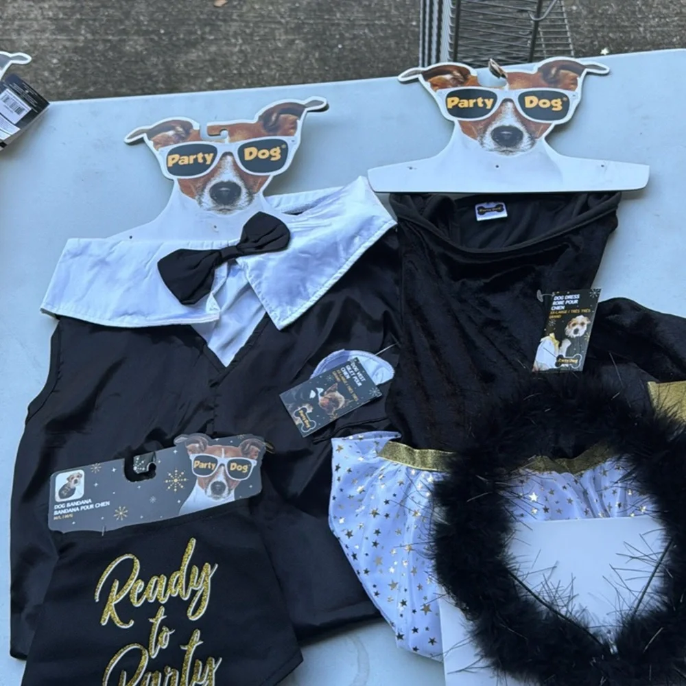 Dog Tuxedo Costume with Accessories